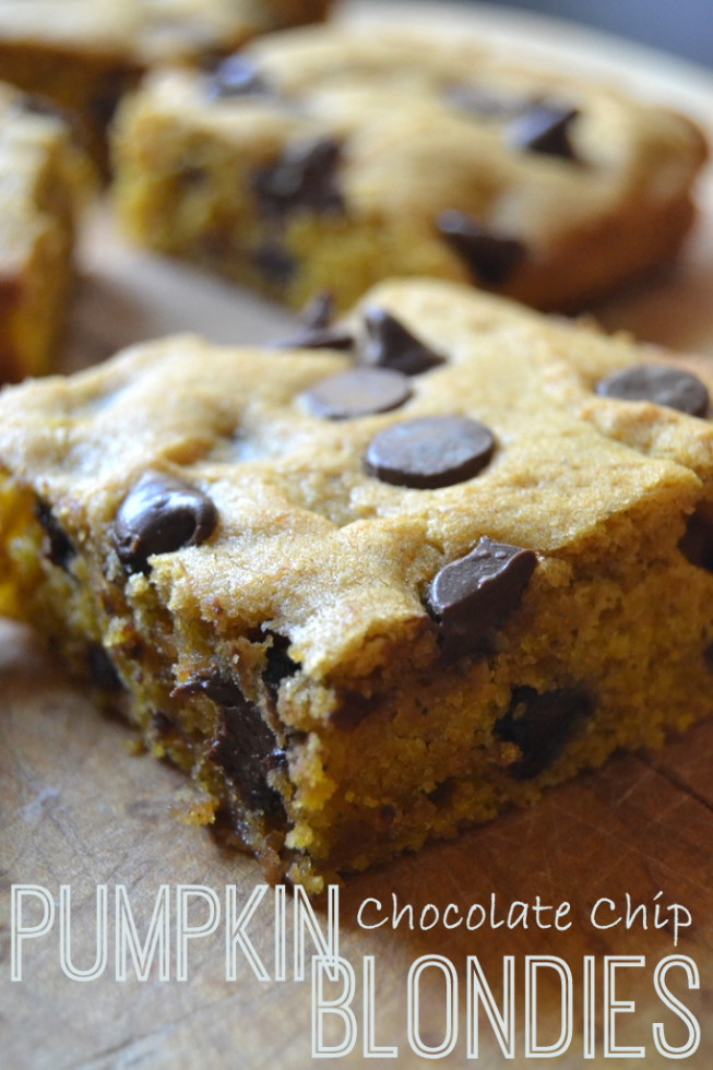 pumpkin blondies