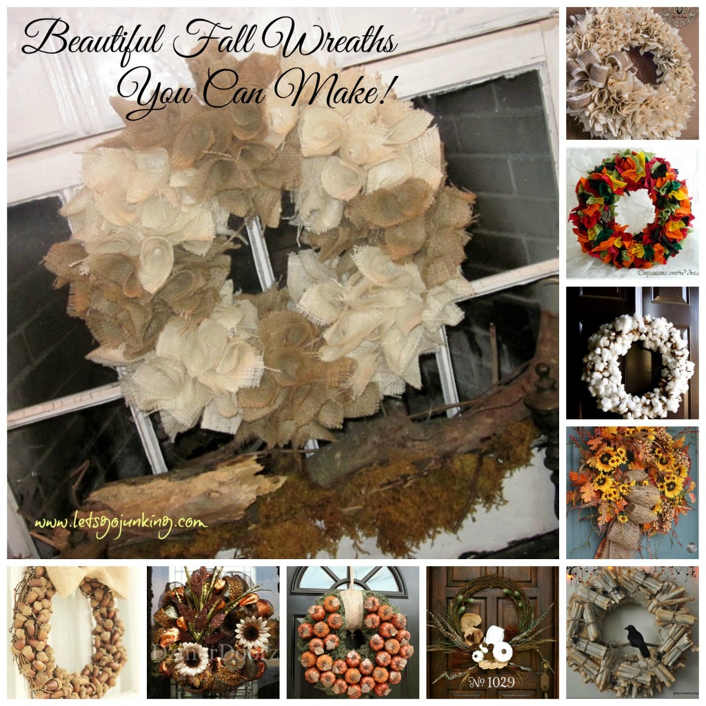 Fall wreath collage  with text