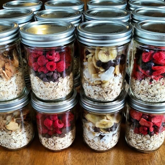 instant oatmeal jars